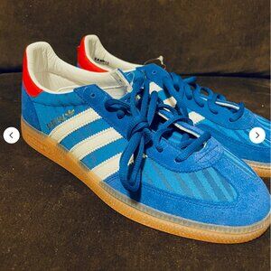 Rare Sample Tag Adidas Handball Spezial Blue Red White Men 9 US 8.5 UK 42 2/3 EU